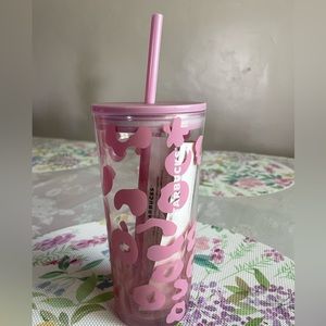 PINK LEOPARD PRINT STARBUCKS TUMBLER 🐆